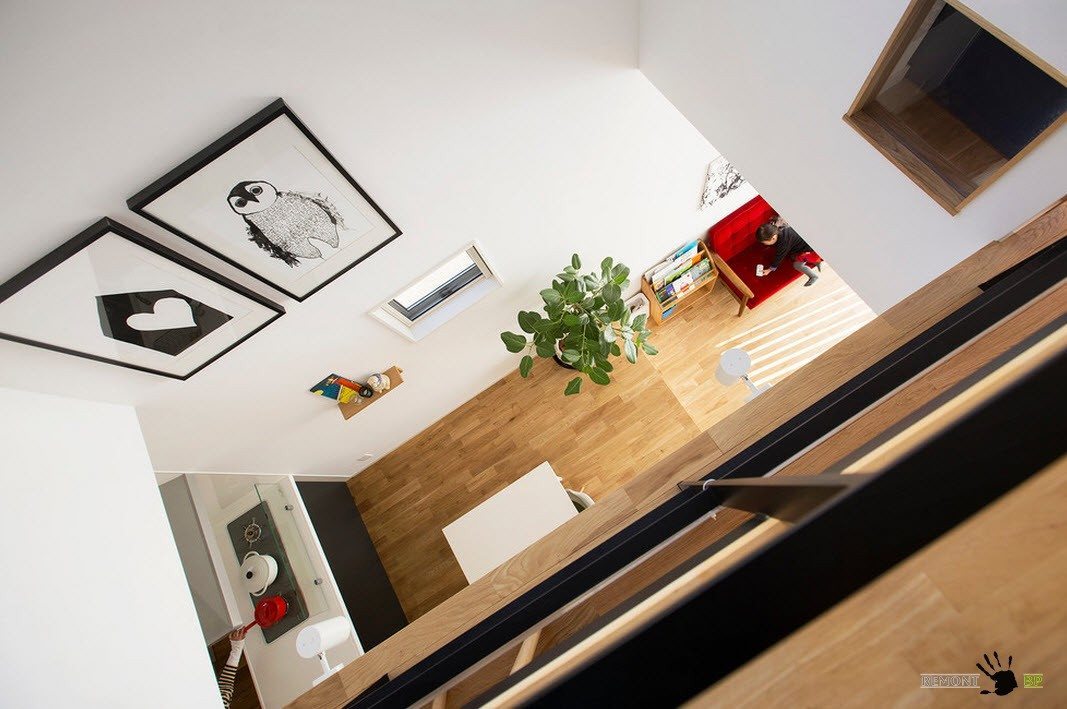 Вид сверху на первый этаж