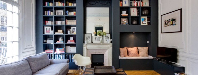 Современные системы хранения для гостиной