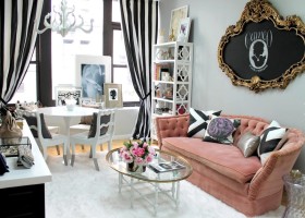 Оригинальные шторы для современной гостиной