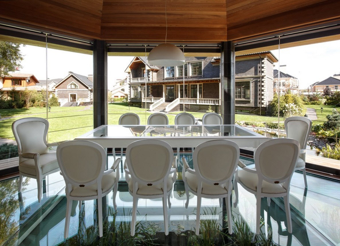 Белоснежная мебель для столовой