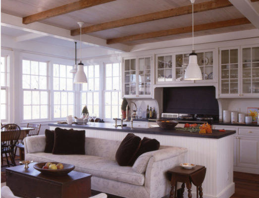 Установка дивана к острову