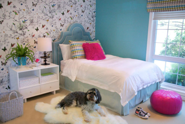 Спальня в голубых тонах