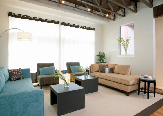 Шторы с темной окантовкой