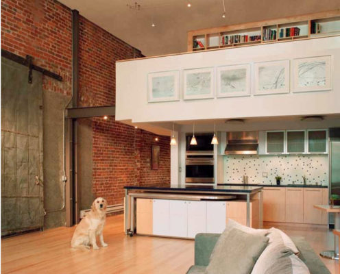 Белый тон и кирпичная кладка