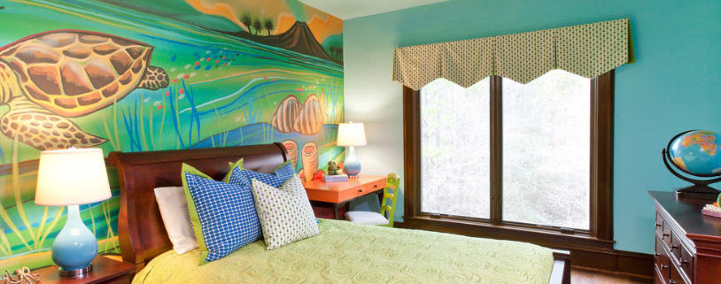 Художественная роспись стен в интерьере