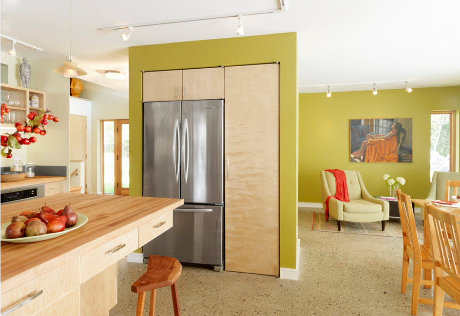 Холодильник в дизайне современной кухни