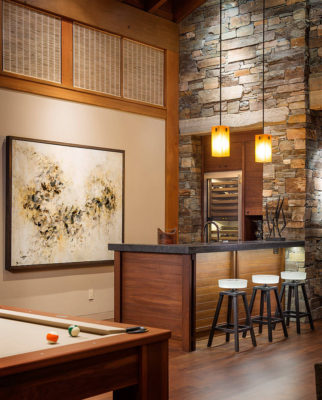 Декоративный камень в современной кухне