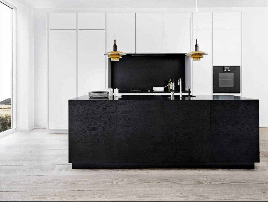 Бело-черный интерьер