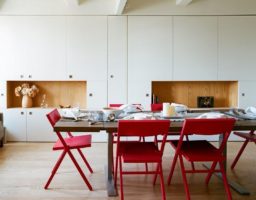 красные складные стулья для кухни