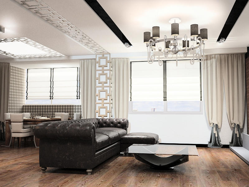 мебель из кожи легко вписывается в интерьер современной квартиры