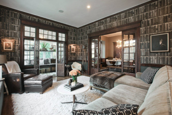 стильные коричневые обои