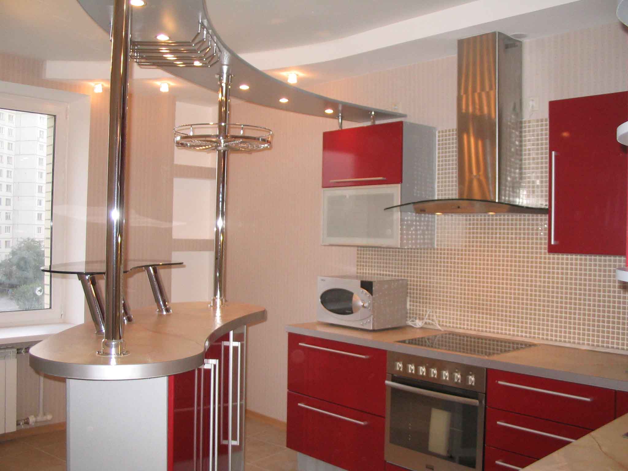 кухня 5 кв метров с барной стойкой