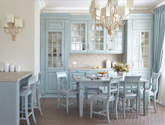 пастельные тона на кухне