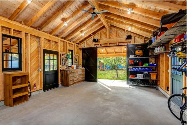 деревянная отделка гаража