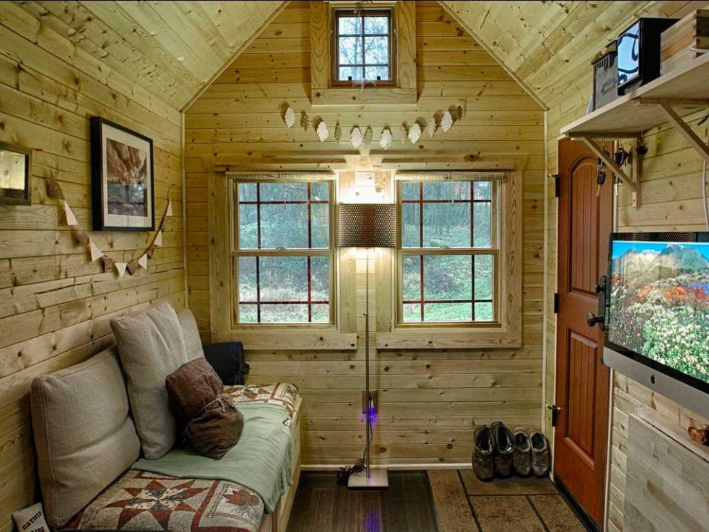 уютный деревянный домик