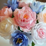 Цветы из гофрированной бумаги