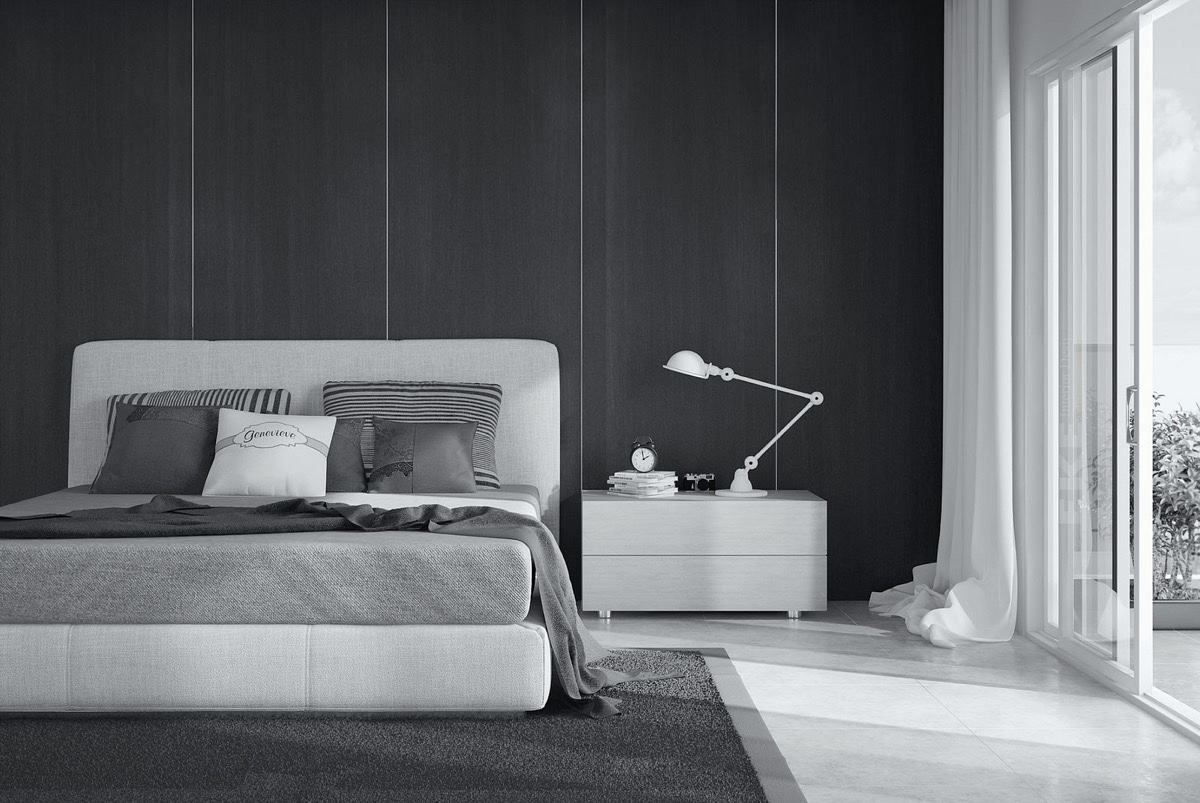 Подборка Серая спальня: уютный и очень элегантный интерьер в фото-идеях на фото
				