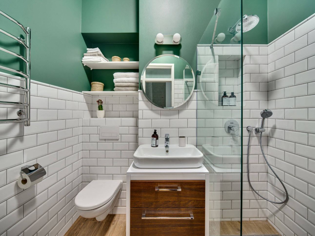 Полка для ванной: организация красивого и практичного места хранения в 100+ идеях