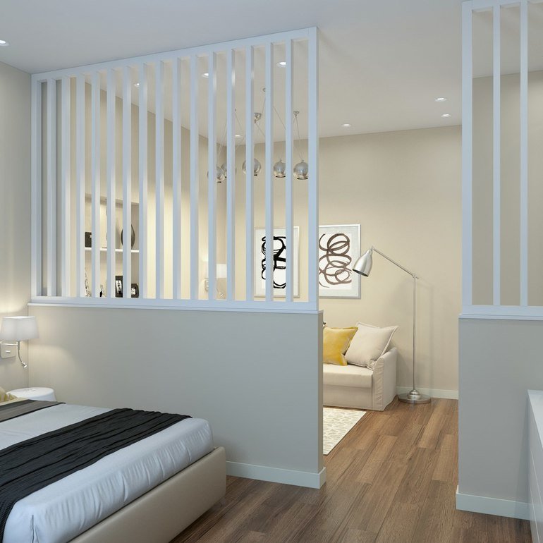 Зонирование гостиной и спальни: красивые решения, как совместить два интерьера в одной комнате (160 фото)