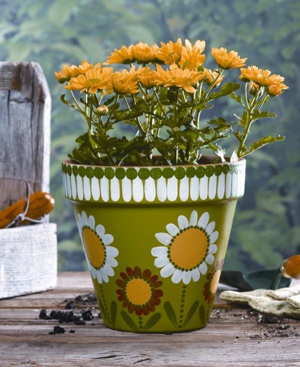 Декор горщиків квітів: 100 фото красивих хендмейд-ідей