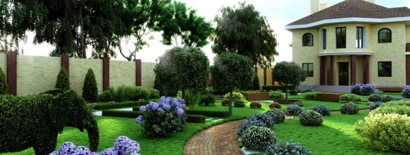 Ландшафтный дизайн загородного дома: 100 фото красивых примеров