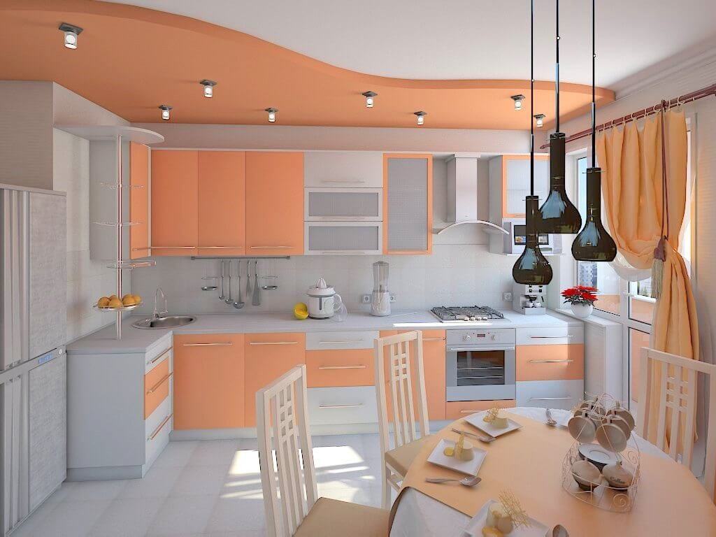 Кухня персикового кольору: 100 фото найкращих ідей