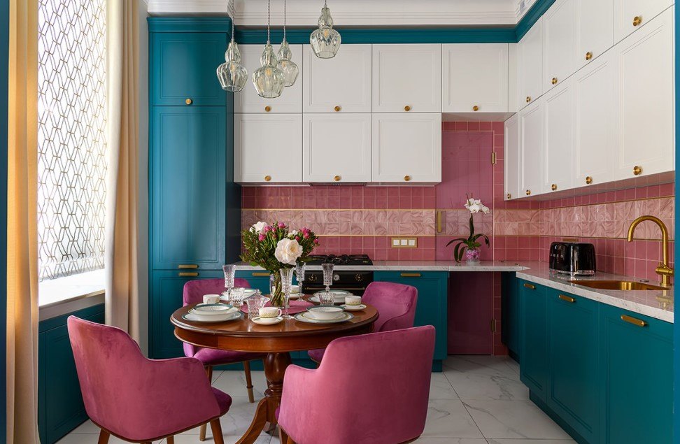 Поєднання кольорів в інтер'єрі кухні: 100 фото найкращих прикладів