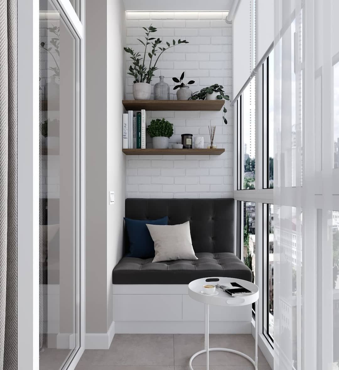 современный дизайн лоджии 6 метров