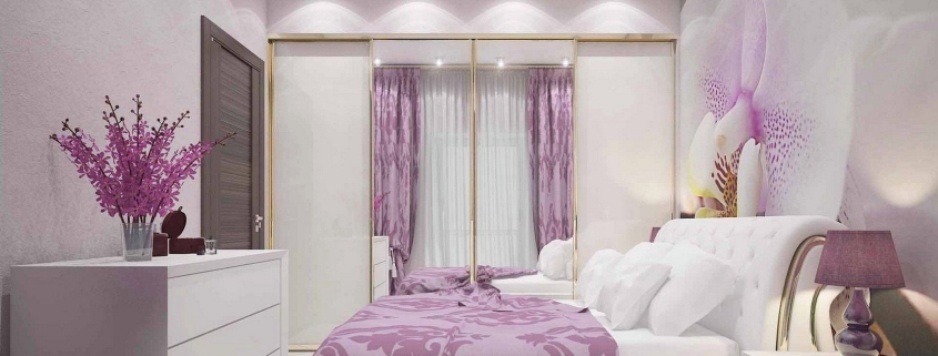 современная светлая спальня