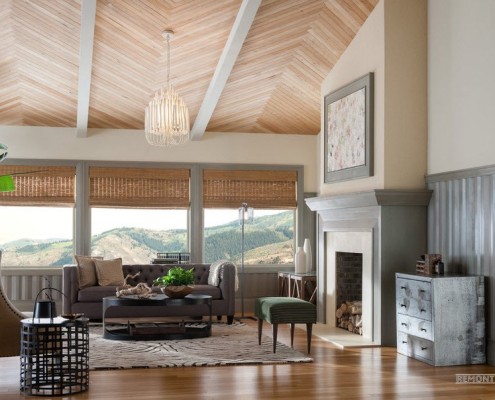 Сочетание потолка с общим дизайном интерьера