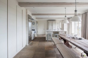 Плитка на полу в кухне