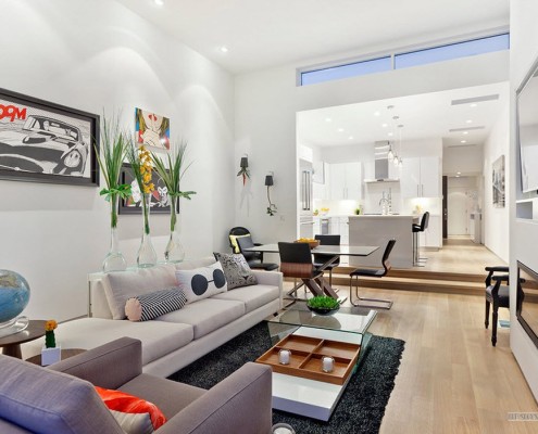 Выделение кухонной зоны уровнем