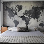 Имитация карты мира на фотообоях