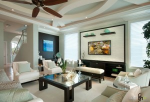 Люстра вентилятор в гостиной