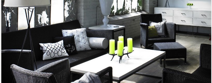 Гостиная в индустриальном стиле