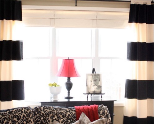 Черно-белые шторы всегда в тренде Черно-белые шторы всегда в тренде